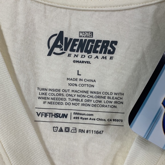 Marvel Avengers Shuri Tee T-Shirt Ivory Cream L NWT - Picture 7 of 10
